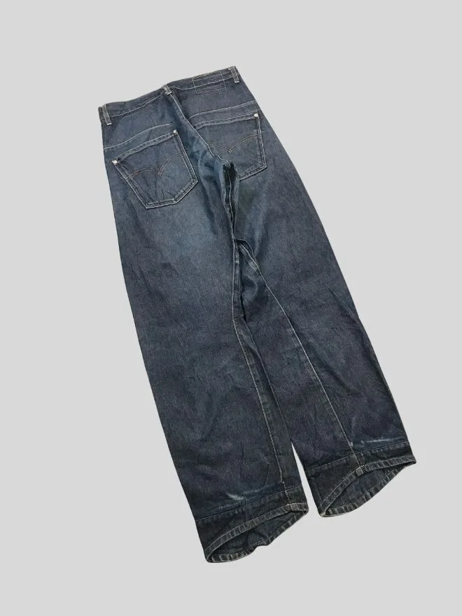 Vintage Levi’s Engineer Jeans Denim – Men’s US 29 – Distressed Workwear Blue