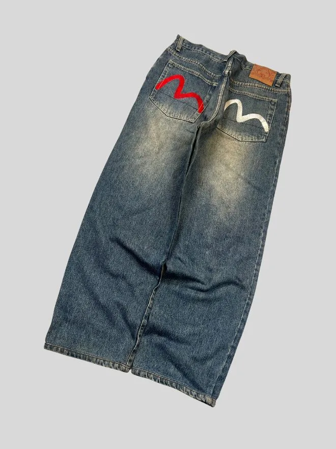 Vintage Japanese Brand Evisu-Inspired Denim Jeans – Size 32 (US) / 48 (EU)