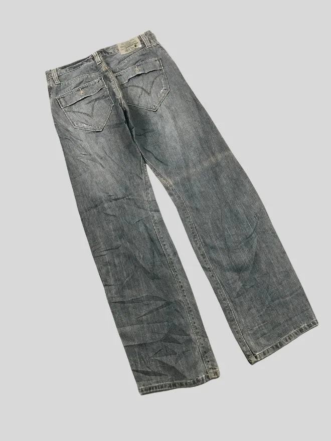 Vintage Levi’s Engineer Jeans Denim – Men’s US 32 / EU 48 – Distressed Blue