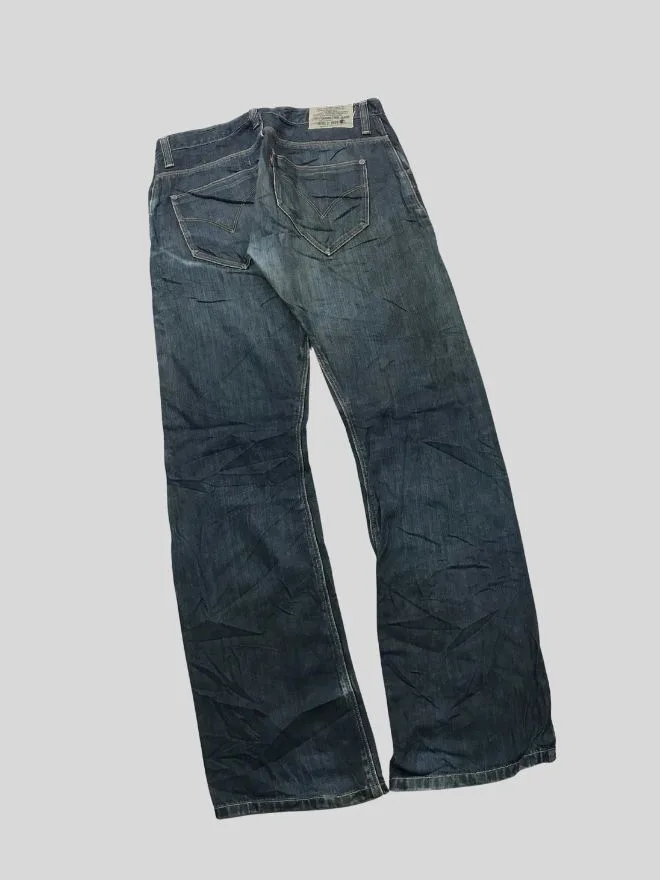 Vintage Levi’s Engineer Jeans Denim – Men’s US 32 / EU 48 – Distressed Blue Workwear