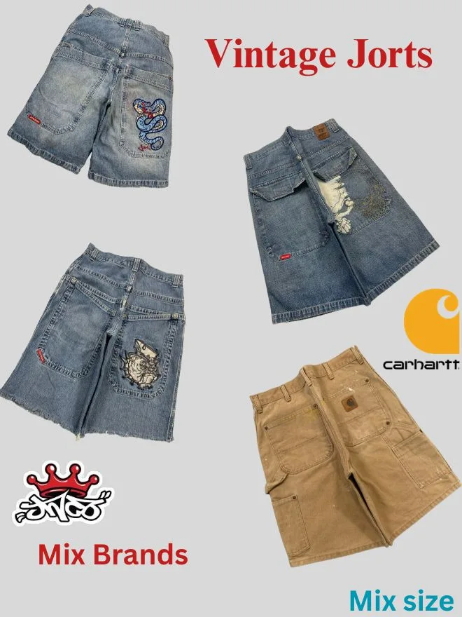 Vintage Streetwear Jorts Bundle – JNCO & Carhartt (4 Pieces)
