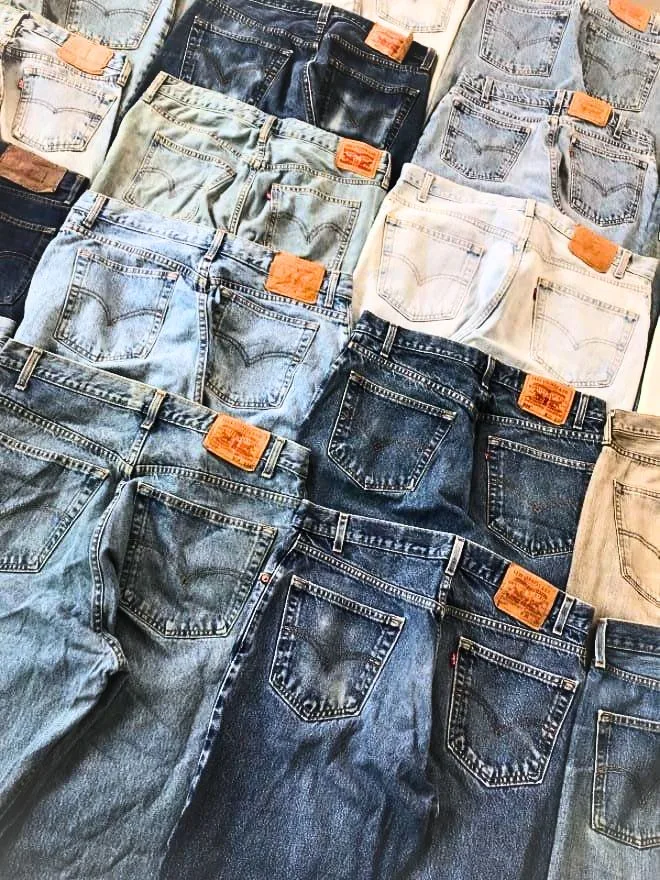 BUNDLE OF 20 VINTAGE LEVIS 500 SERIES DENIM(non paper)