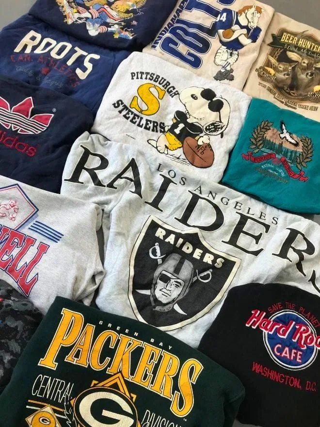 BUNDLE OF 10 VINTAGE 90S MIXED BRAND SWEATSHIRTS