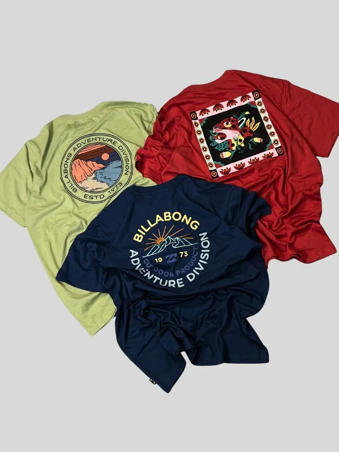 Billabong Graphic T-Shirt Bundle – Brand New | Multi-Color Pack