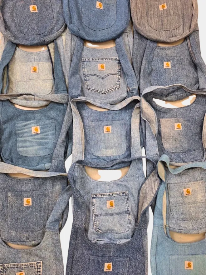 Carhartt Reworked Denim Sling Bag