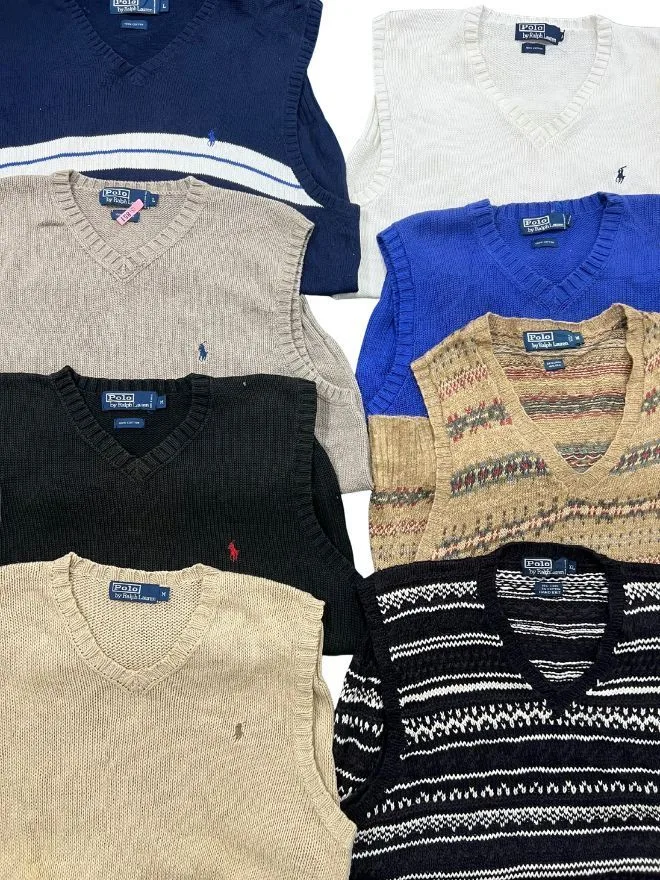 BUNDLE OF VINTAGE RALPH LAUREN POLO VEST KNIT ( V KNECK )