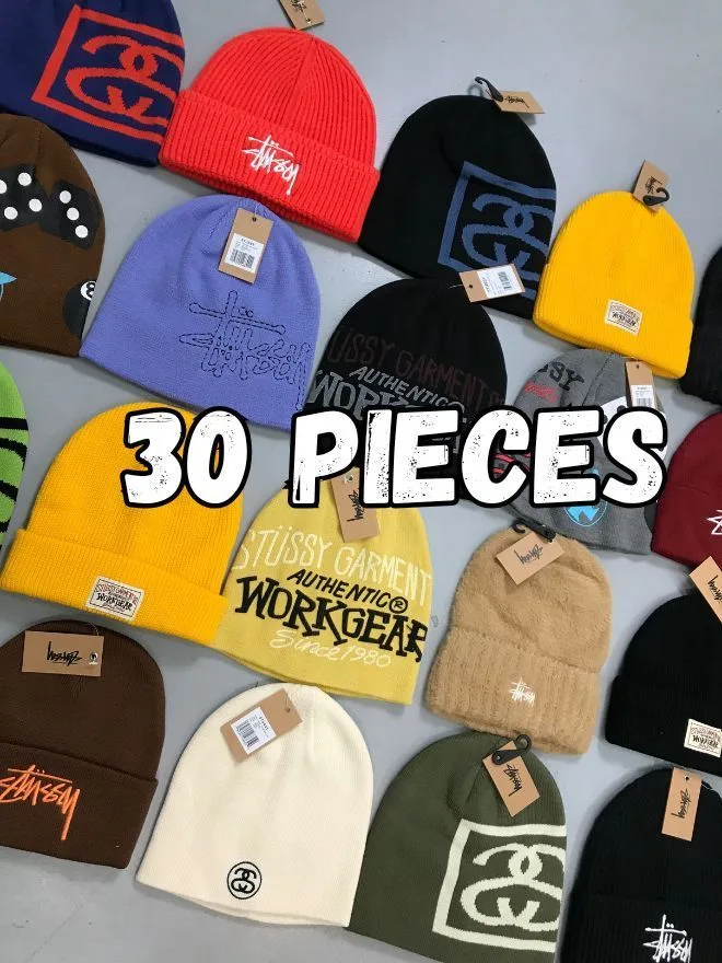 Bundle of Factory Leftover Stüssy Beanie Caps