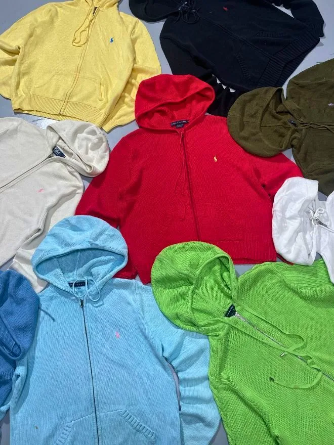 BUNDLE OF VINTAGE WOMEN'S RALPH LAUREN FULL HOODIED ZIPPERS