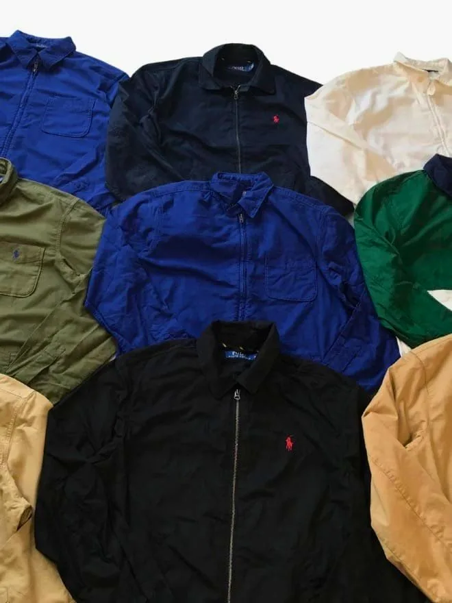 BUNDLE OF 20 FACTORY LEFTOVER VINTAGE POLO HARRINGTON JACKETS